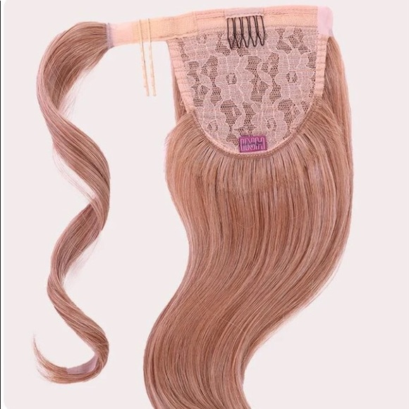 INH Hair wig hair extention Liane ponytail 18” mid-Length curls dark brown color - Picture 1 of 4